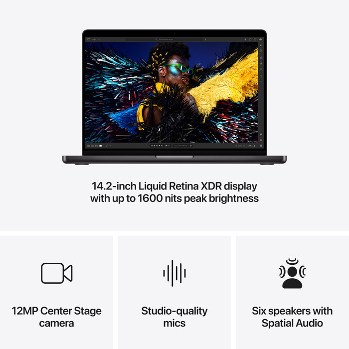 Apple MacBook Pro 14 inches M4 (10 Core CPU/10 Core GPU) 16GB/1TB Space Black AZERTY visual supplier