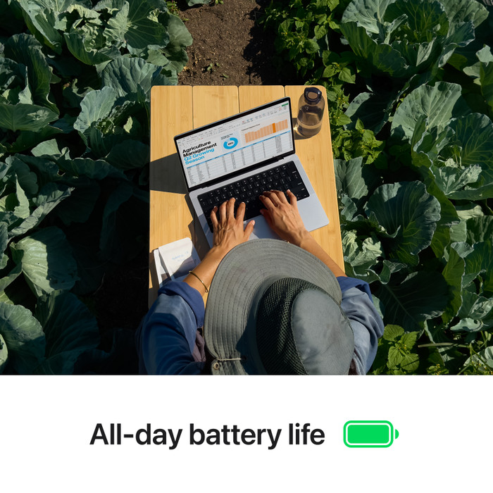 Apple MacBook Pro 14 inches M4 (10 Core CPU/10 Core GPU) 16GB/1TB Space Black AZERTY product in use