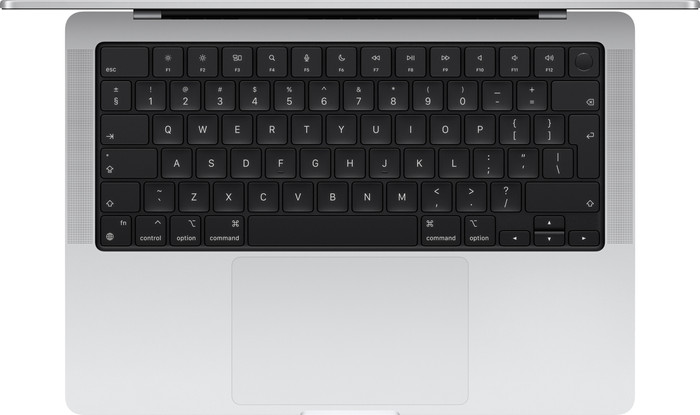 Apple MacBook Pro 14 inches M4 Pro (12 Core CPU/16 Core GPU) 24GB/512GB Silver AZERTY top
