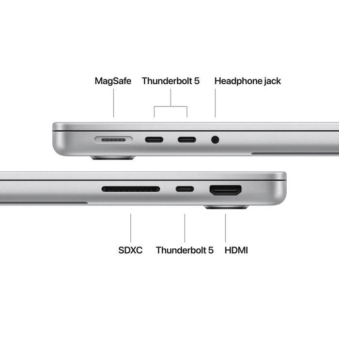 Apple MacBook Pro 14 inches M4 Pro (12 Core CPU/16 Core GPU) 24GB/512GB Silver AZERTY visual supplier