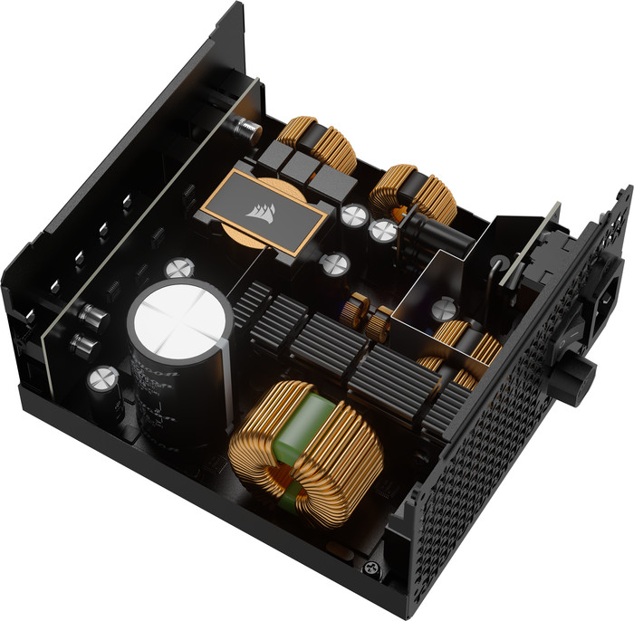 INNO3D GeForce RTX 5090 X3 32GB + Corsair RM1000x binnenkant