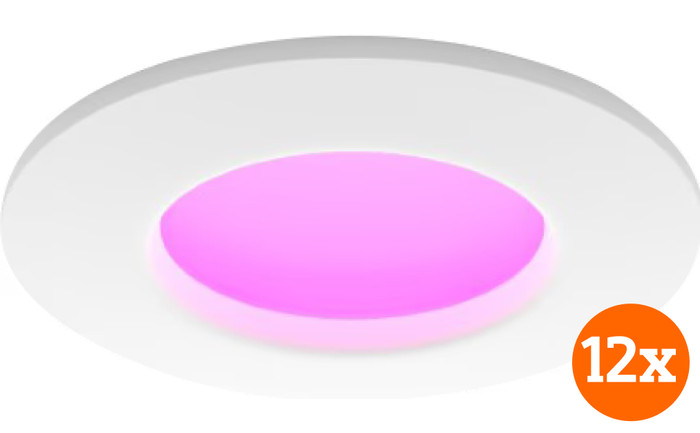 Philips Hue Spot Encastré Slim Lot de 12  - White and Color - 90 mm - Blanc Main Image