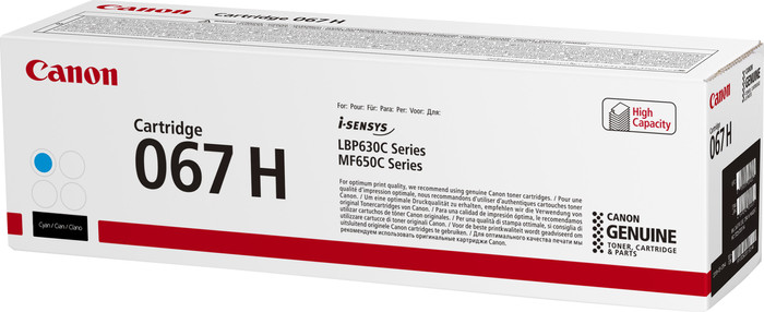 Canon 067H XL Toner Cartridge Cyan right side