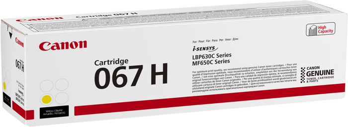 Canon 067H XL Toner Geel rechterkant