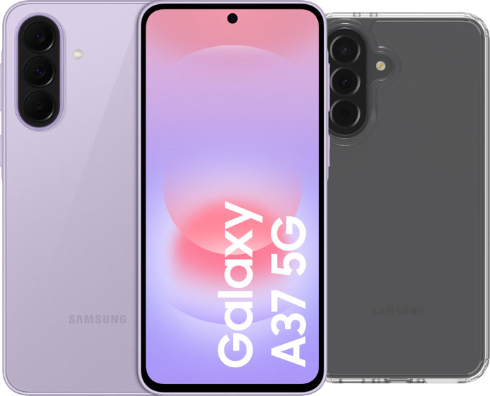 Samsung Galaxy A37 128GB Pink 5G + BlueBuilt Back Cover Transparent Main Image