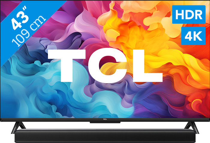 TCL 4K LED 43P61B + TCL S45H 2.0 Barre de Son Main Image