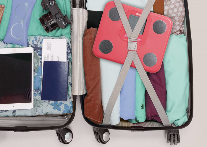 Tanita BC-730PK Roze product in gebruik