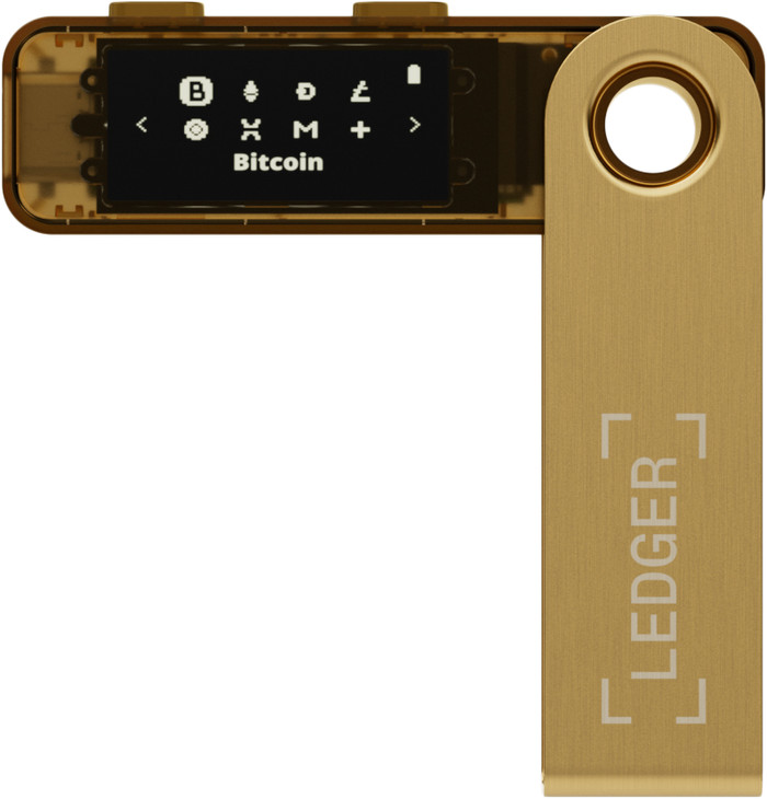 Ledger Nano S Plus Gold front