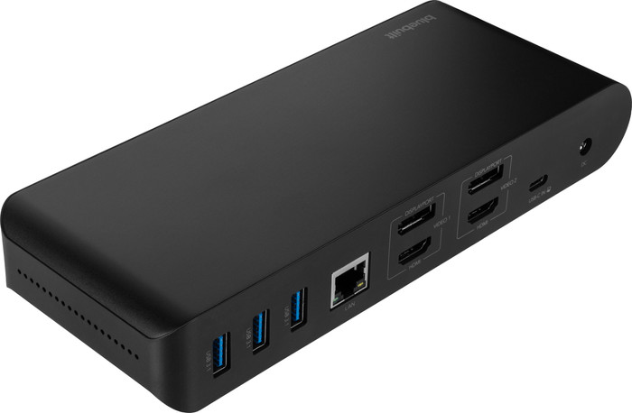 BlueBuilt DisplayLink Docking Station Pro met USB-C zwart achterkant