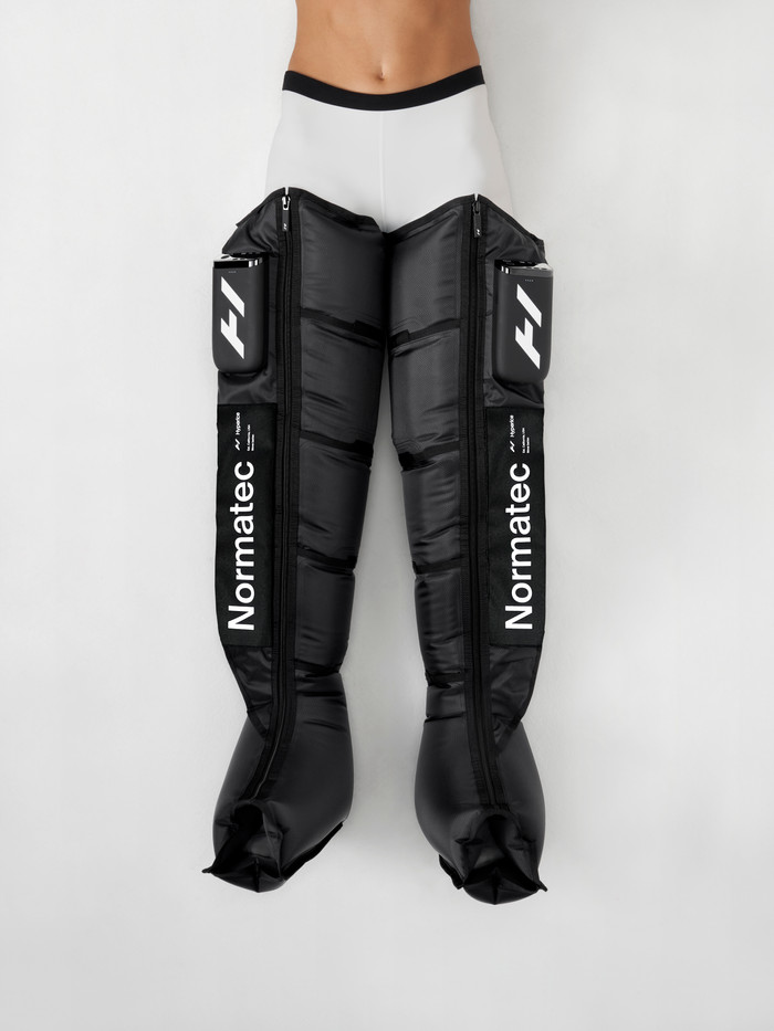 Hyperice Normatec Premier Tall product in use