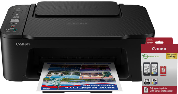 Canon PIXMA TS3750i + 1 Set Extra Cartridges + Photo Paper Main Image