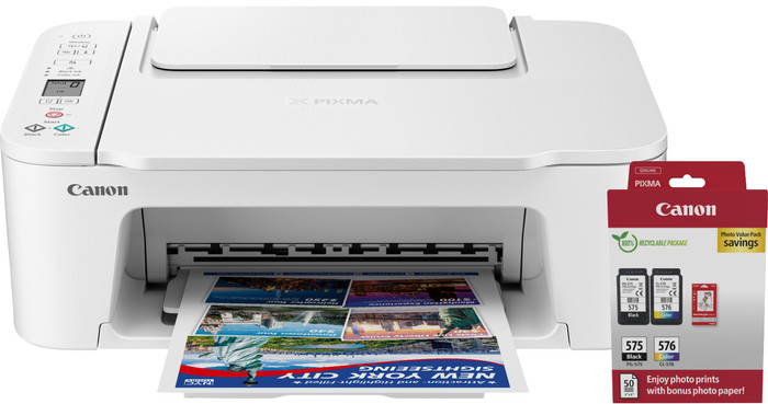 Canon PIXMA TS3751i + 1 Set de Cartouches Supplémentaire + Papier Photo Main Image