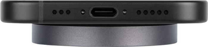 BlueBuilt Qi2 Wireless Charger 15W Black + S25 Plus Back Cover with Magnet Transparent right side