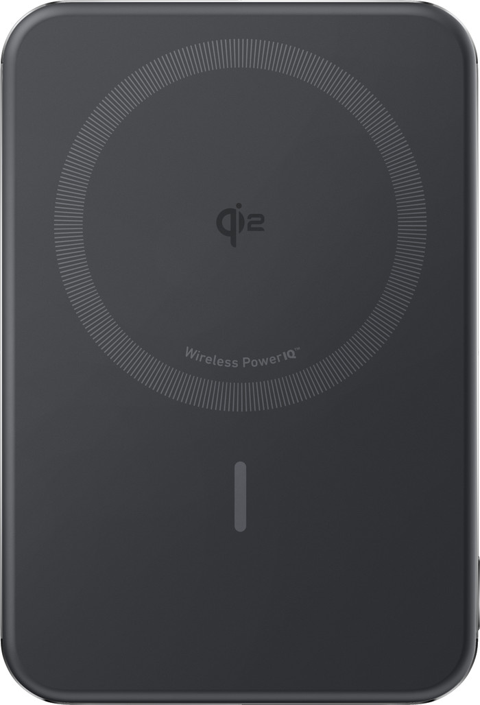 Anker MagGo Slim Batterie Externe Sans Fil avec MagSafe et Qi2 10 000 mAh avec Charge Rapide Noir dessus