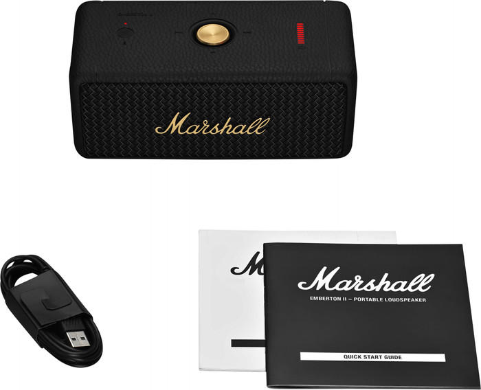Marshall Emberton II BT Black & Brass Duo Pack accessoire