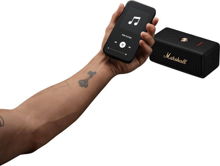 Marshall Emberton III BT Black & Brass produit à l'usage