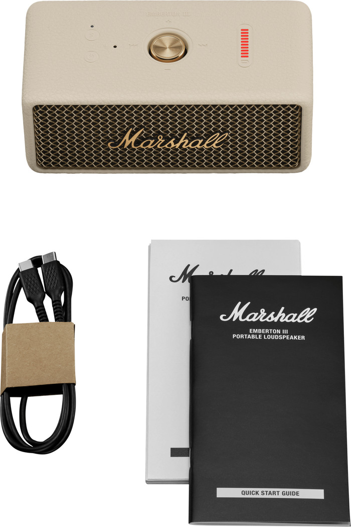 Marshall Emberton III BT Crème Duo Pack accessoire