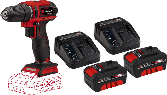 Einhell TE-CD 18/40 Li BL Solo Batterie 4,0 Ah (2x) Kit de Démarrage Main Image