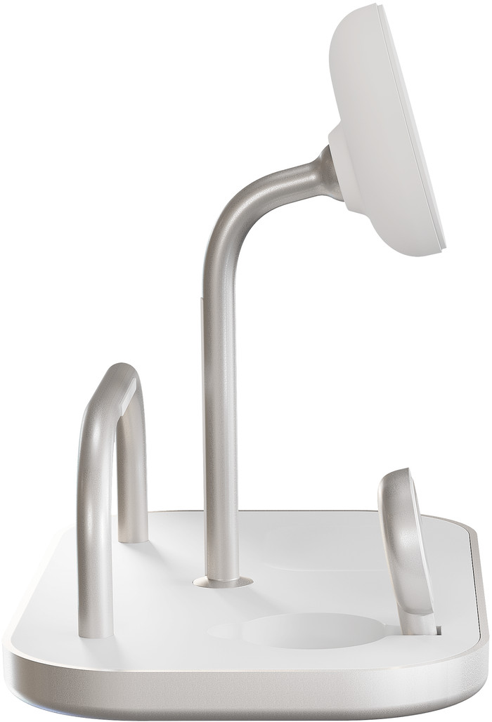 Zens 4-en-1 MagSafe avec Chargeur Sans Fil Qi2 15 W avec Support, Support pour Watch et Support pour iPad Noir côté gauche