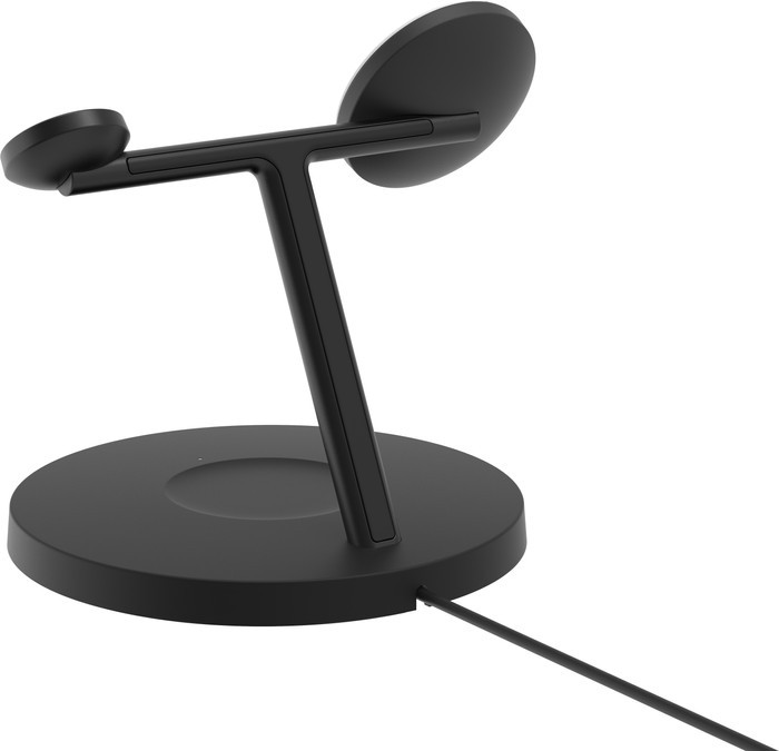 Belkin Boost Charge Pro Chargeur Sans Fil MagSafe et Qi2 3-en-1 15 W avec Support Noir arrière