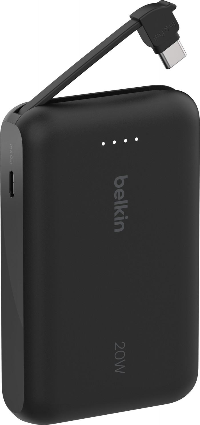 Belkin BoostCharge Batterie Externe avec Power Delivery 10 000 mAh Noir côté gauche