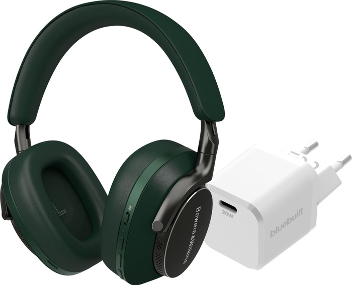 Bowers & Wilkins Px8 Green + BlueBuilt Power Delivery Charger with USB-C Port 20W White Main Image