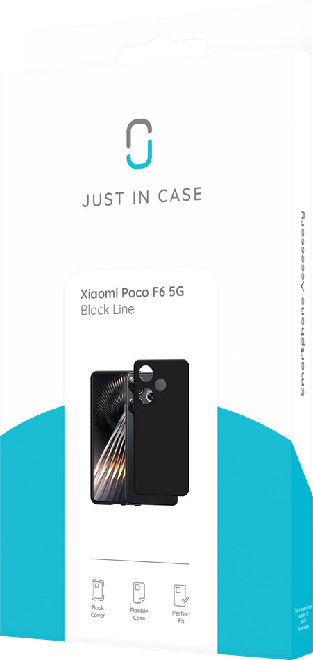 Just in Case Soft Design Xiaomi Poco F6 Back Cover Black packaging