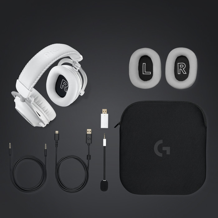 Logitech G PRO X 2 Lightspeed Wireless Gaming Headset Wit product in gebruik