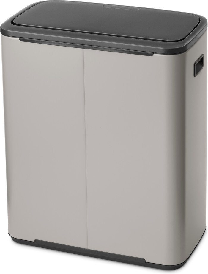 Brabantia Bo Touch Bin 2 x 30 liter Soft Grey achterkant