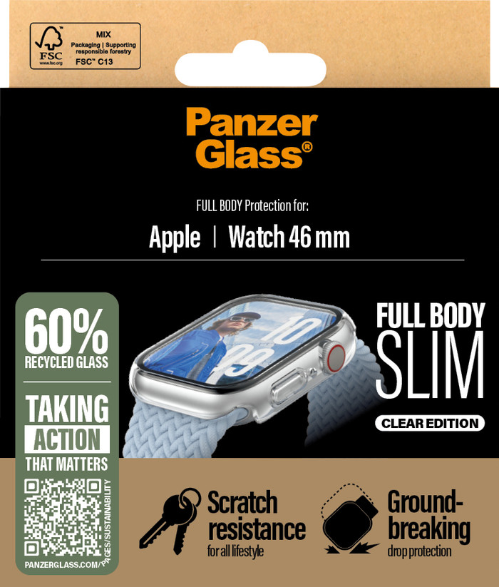 PanzerGlass Full Body Apple Watch 46 mm Protège-écran Transparent emballage