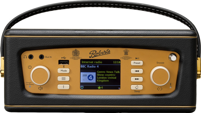 Roberts Radio Revival iStream 3L Zwart bovenkant
