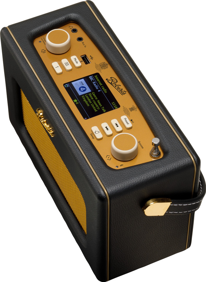 Roberts Radio Revival iStream 3L Zwart bovenkant