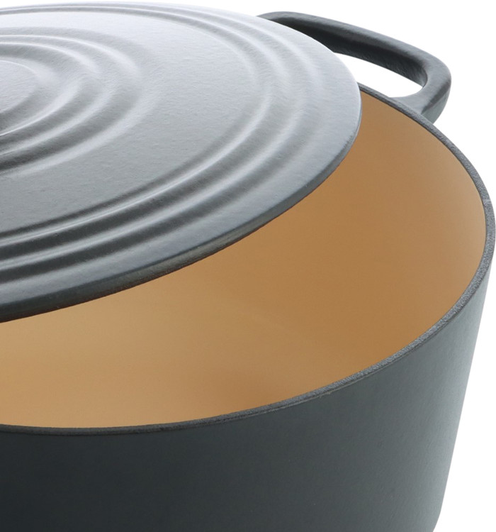 BK BOUR CastIron Dutch Oven 24cm Earl Grey detail