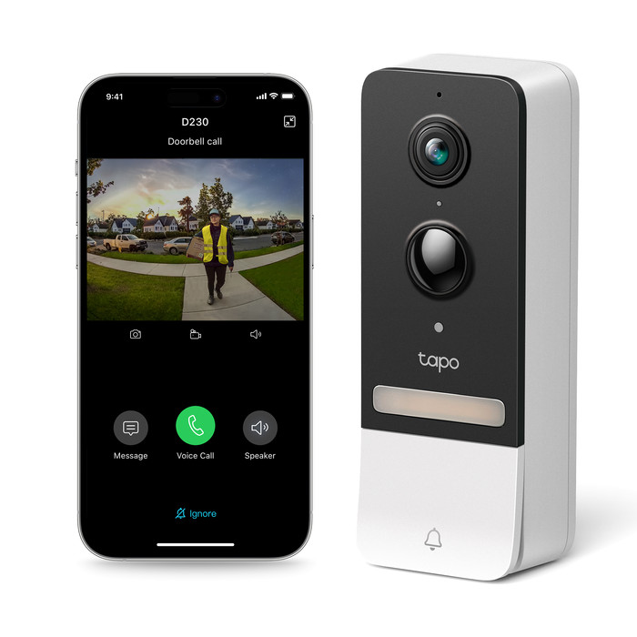 TP-Link Tapo Smart Battery Video Doorbell D230S1 combined product