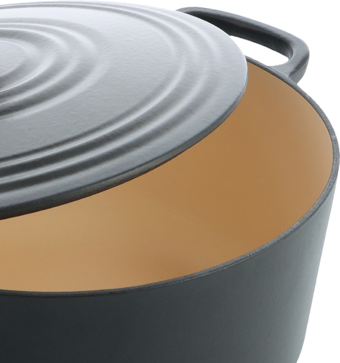 BK BOUR CastIron Braadpan 28 cm Earl Grey detail