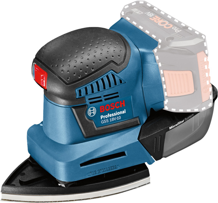 Bosch Professional GSS 18V-10 (sans Batterie) côté droit