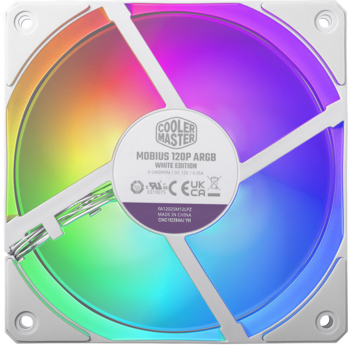 Cooler Master Mobius 120P ARGB Blanc - Single Fan arrière