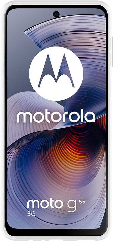 Just in Case Soft Design Motorola Moto G55 Back Cover Transparant voorkant