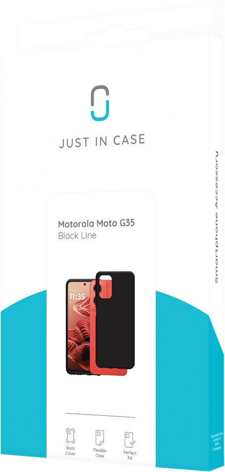 Just in Case Soft Design Motorola Moto G35 Back Cover Zwart verpakking