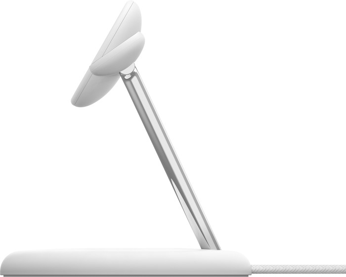 Belkin Boost Charge Pro MagSafe en Qi2 3-in-1 Draadloze Oplader 15W met Standaard Wit rechterkant