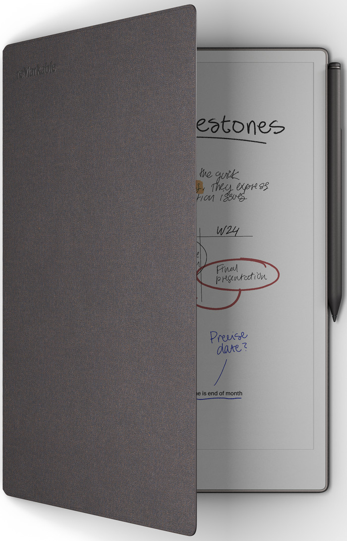 reMarkable Paper Pro avec Book Case Basalt arrière