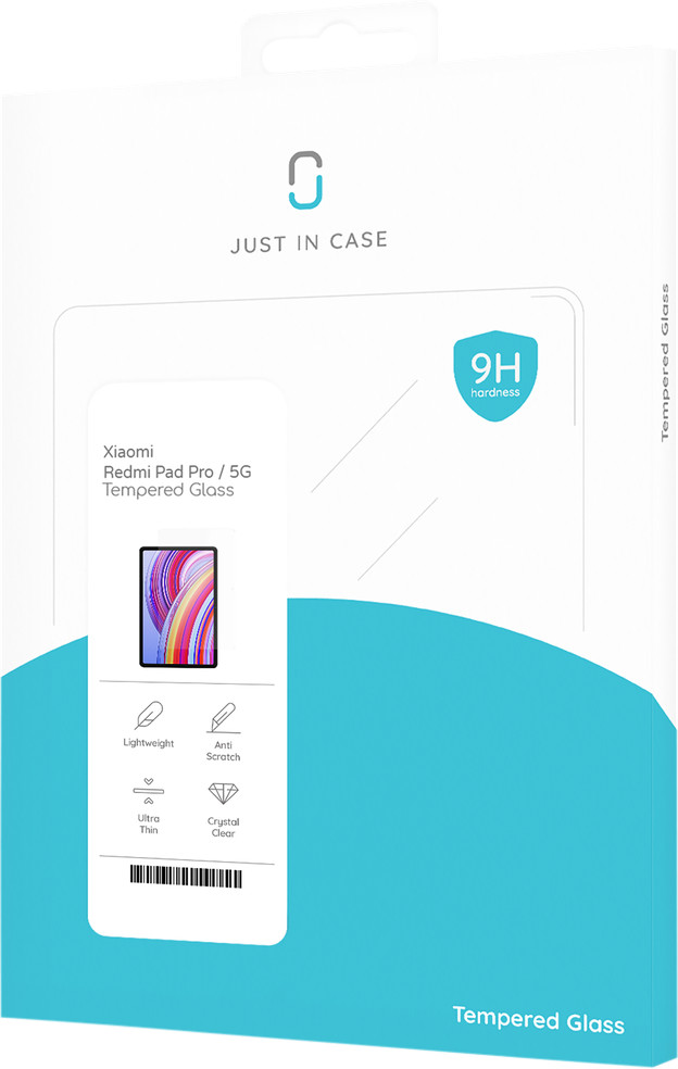 Just in Case Xiaomi Redmi Pad Pro/Pad Pro 5G Screen Protector Glass packaging