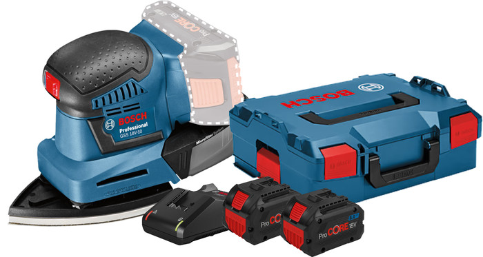 Bosch Professional GSS 18V-10 Batterie ProCORE 8,0 Ah (2x) Kit de Démarrage Main Image