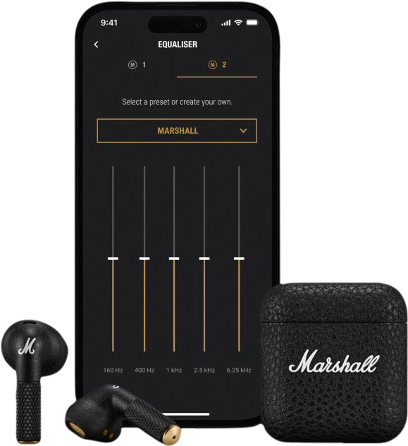 Marshall Minor IV TW Noir détail
