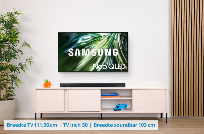 Samsung Neo QLED 4K 55QN86D (2024) + Samsung HW-Q600C (2023) visual Coolblue 1