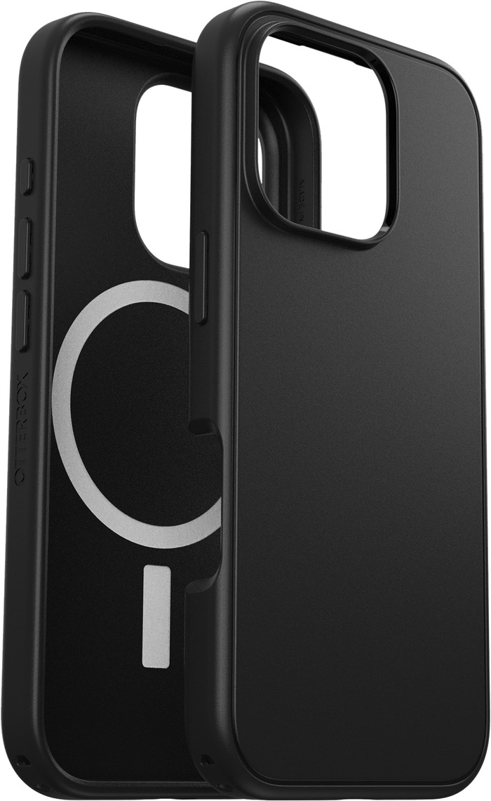 OtterBox Symmetry Apple iPhone 16 Pro Back Cover Black with MagSafe left side