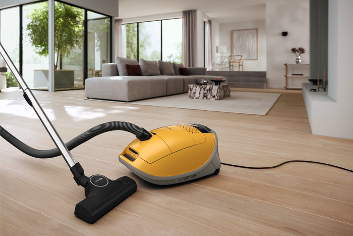 Miele Guard M1 Jaune Orangé produit à l'usage