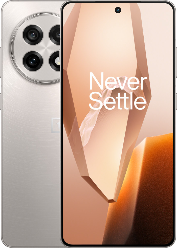 OnePlus 13R 256 Go Blanc 5G + Just in Case Soft Design Back Cover Transparent avant