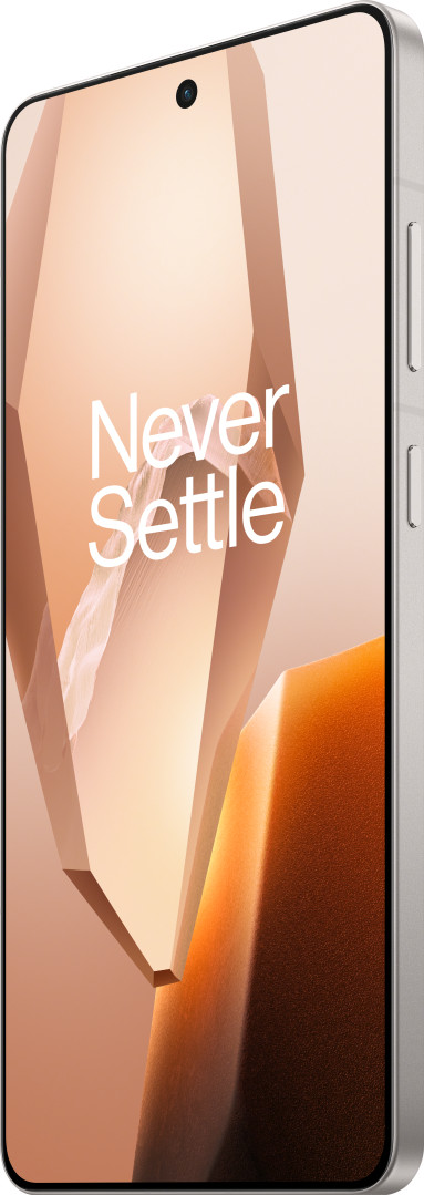 OnePlus 13R 256 Go Blanc 5G + Just in Case Soft Design Back Cover Transparent avant