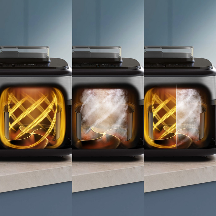 Philips 5000 Series Dual Basket NA555/00 + Double Layer Cooking Set + Master Baking Set visual supplier